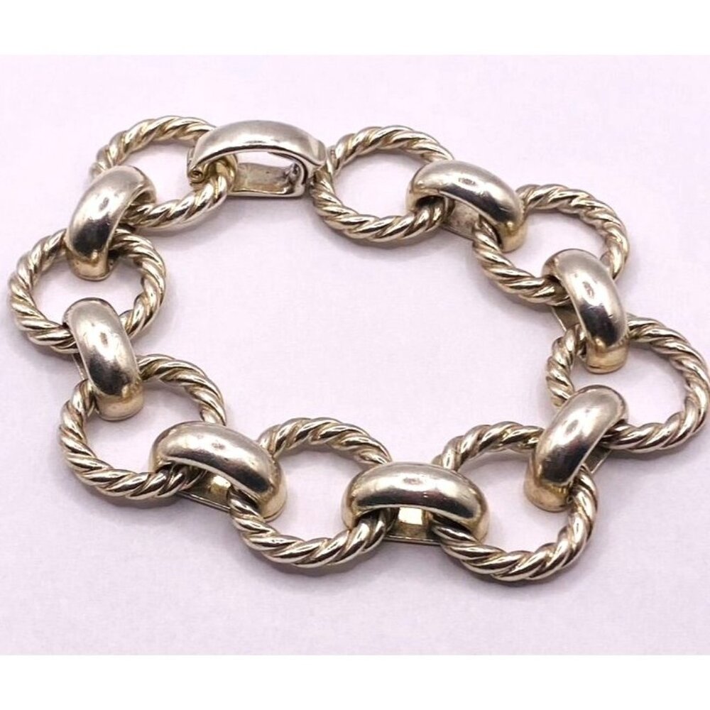 Tiffany & Co Twist Circle Sterling Silver 925 Bracelet 7.5" Men Women